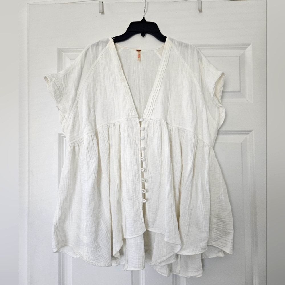 Free People gauze White Top